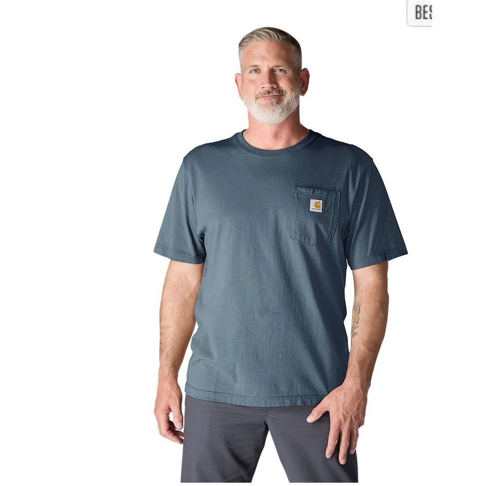 Carhartt Blue Stone Relaxed Fit Pocket Tee, Men's 2XL
